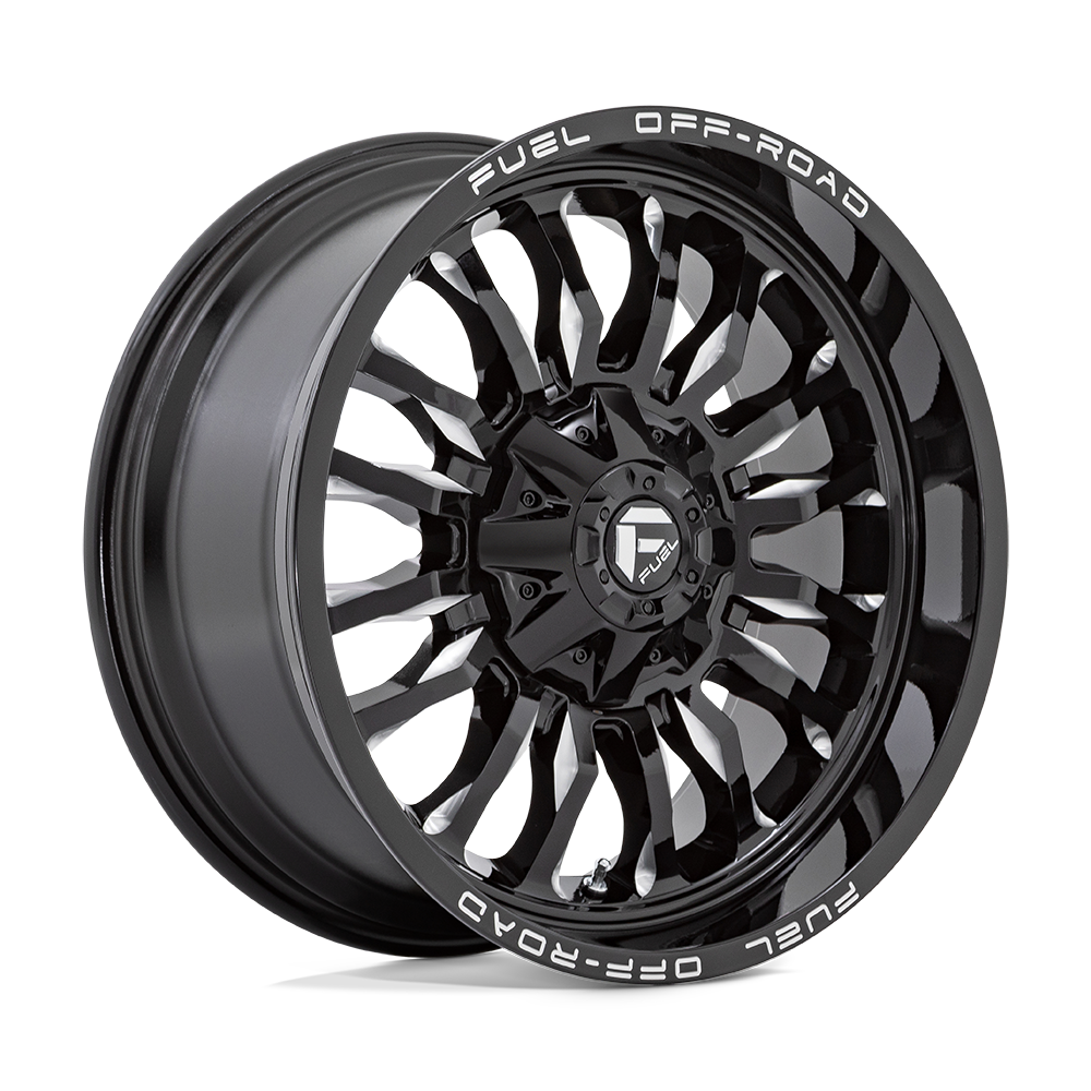 Janta aliaj Fuel 1PC 22×12 6X135/6X139.7 GLOSS BLACK MILLED ET -44 CB 106.1