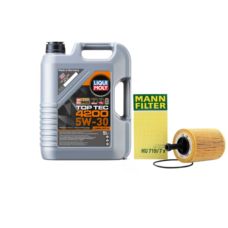Set Ulei motor Liqui Moly Top Tec 4200 5W-30 5L + Filtru Ulei Mann Filter HU719/7X pentru Chrysler
