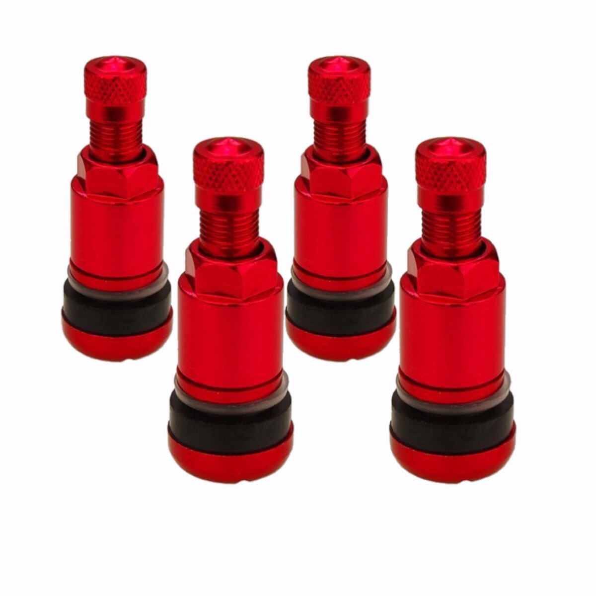 Set valve metal MS-525AL, 4 buc, rosu