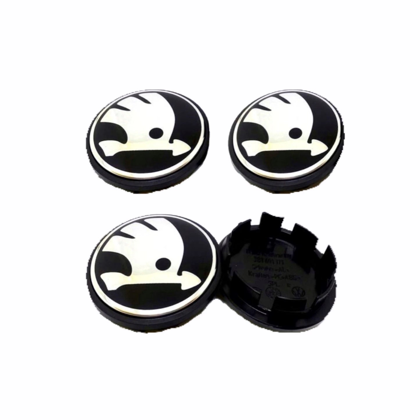 Set 4 capace roti, 65mm Skoda, pentru jante din aluminiu