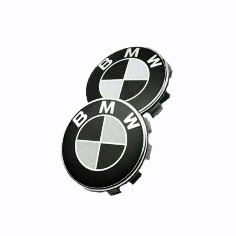 Set 2 capace roti, 68mm BMW, negru, pentru jante din aluminiu
