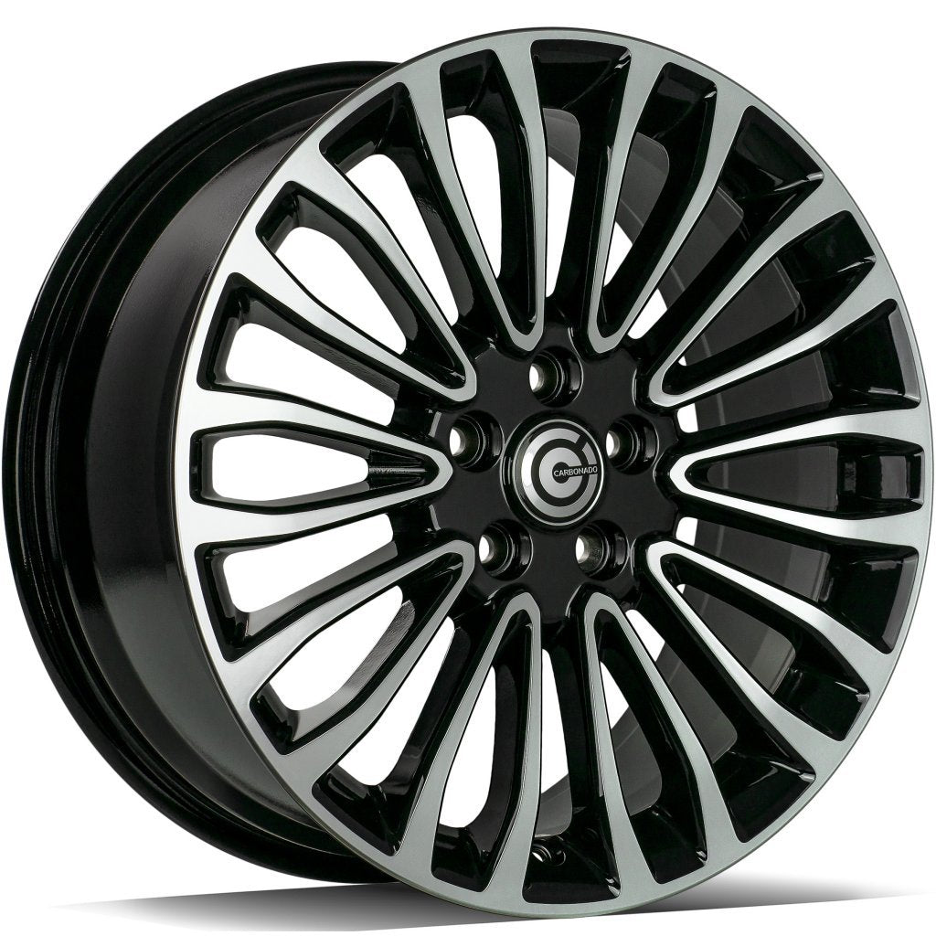 JANTA ALIAJ CARBONADO OHIO 7X17 5X108 ET50 BLACK FRONT POLISHED
