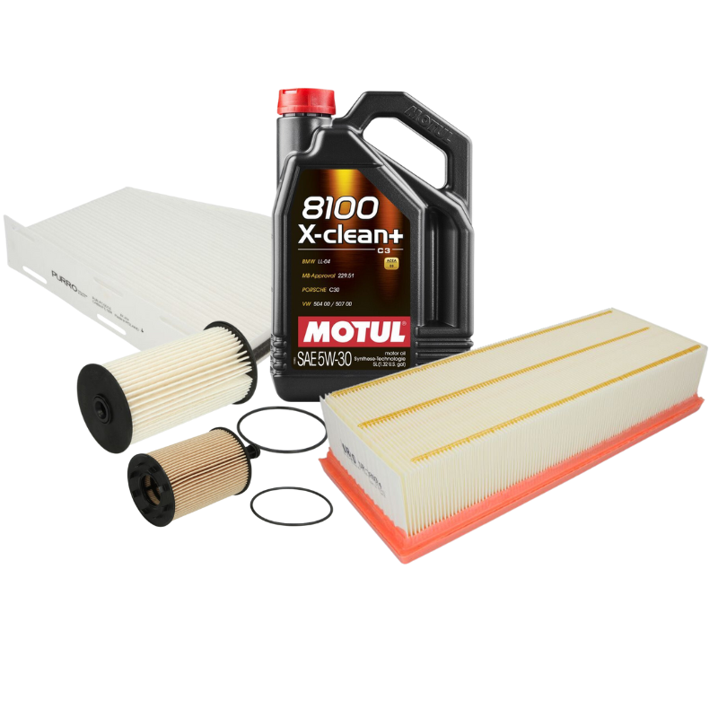 Pachet schimb ulei Motul 5L+ filtre Purro pentru grupul VAG - VW AUDI SKODA SEAT 1.9TDI, 2.0TDI