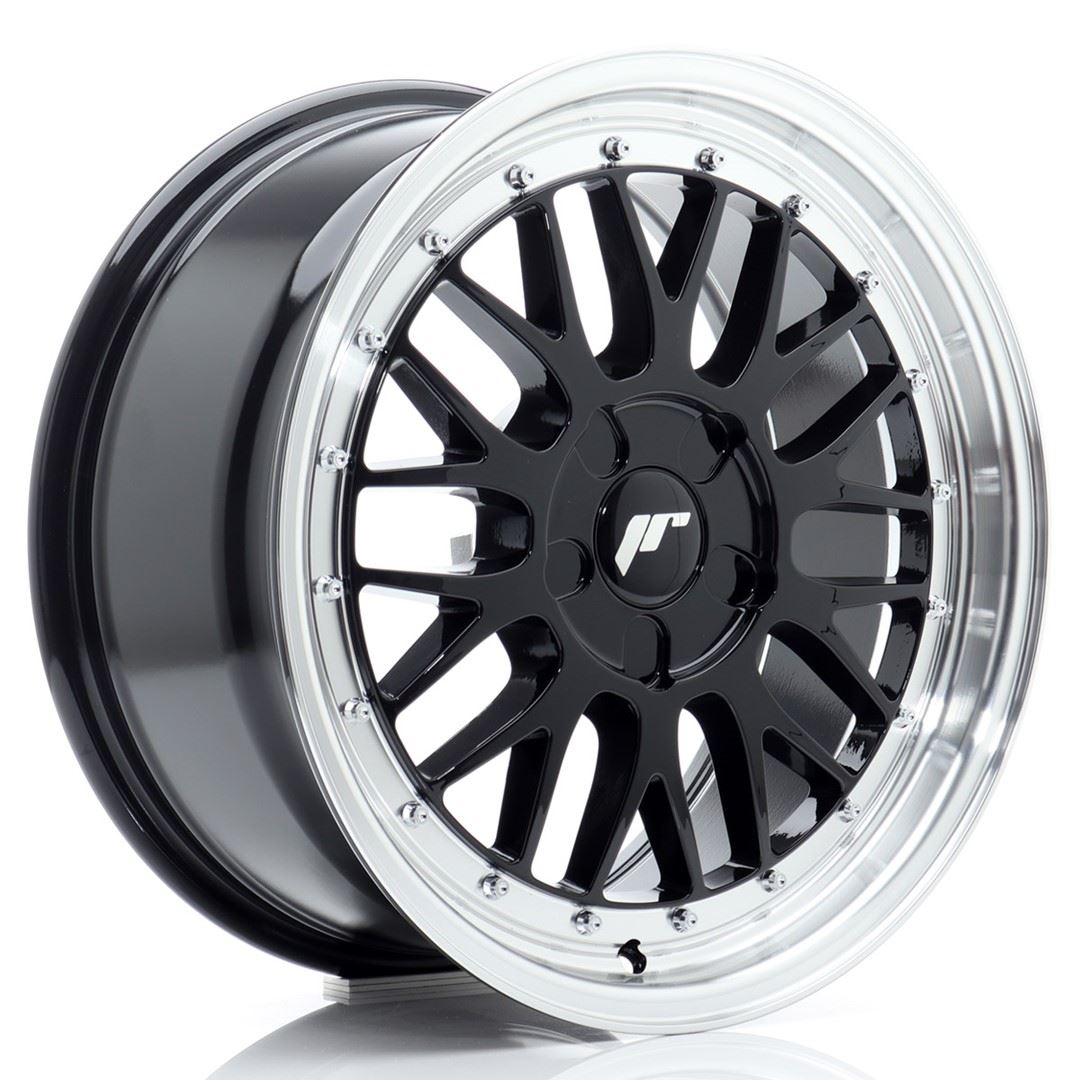 JR Wheels JR23 16x7 ET40 4x100 Gloss Black w/Machined Lip