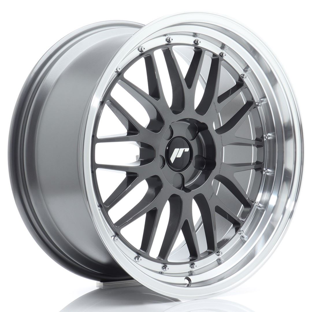 JR Wheels JR23 18x8 ET40 5x112 Hyper Gray w/Machined Lip