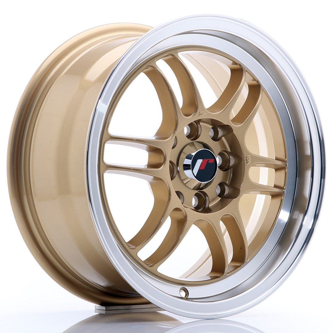 JR Wheels JR7 16x7 ET38 4x100/114 Gold w/Machined Lip