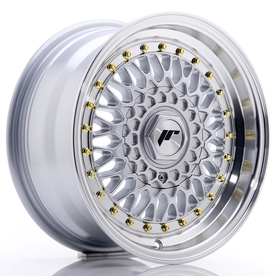 JR Wheels JR9 15x9 ET10 4x100/108 Silver w/Machined Lip