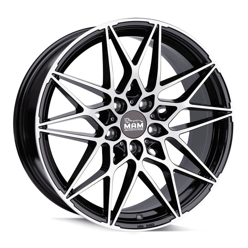 MAM Felgen B2 18, 8, 5, 112, 45, 72.6, BLACK FRONT POLISH,