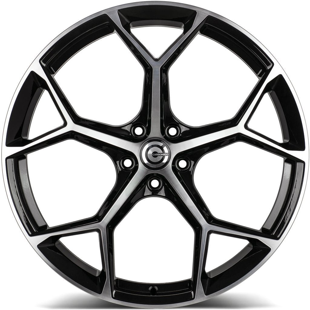 Janta aliaj Carbonado FANCY 9.5x21 5x112 et25 Black Front Polished