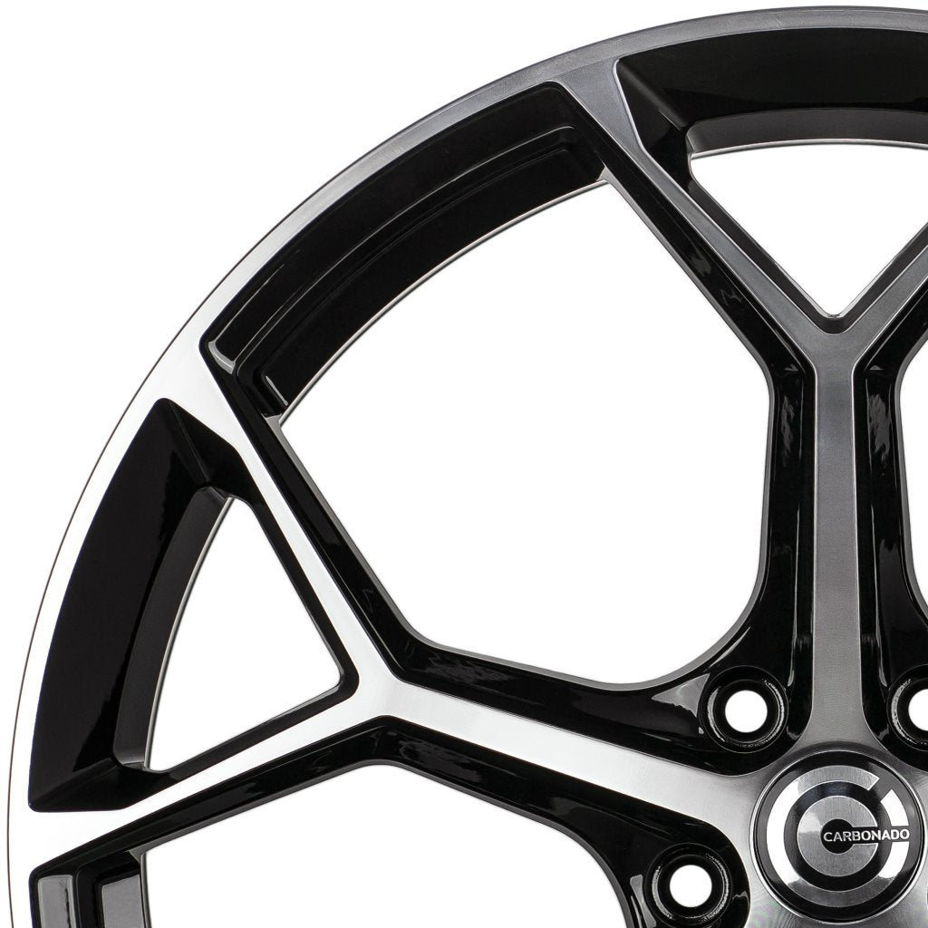 Janta aliaj Carbonado FANCY 9.5x21 5x112 et25 Black Front Polished