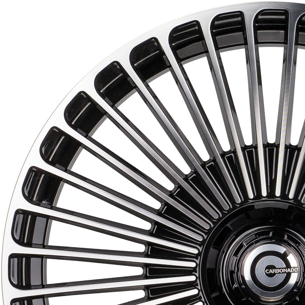 Janta aliaj Carbonado Hurricane 9.5x20 5x112 et45 Black Front Polished