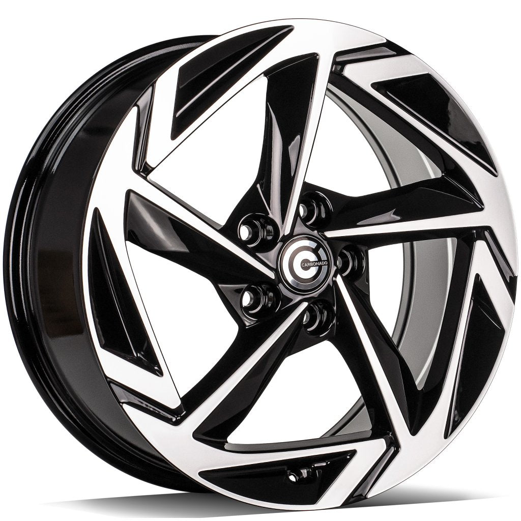 Janta aliaj Carbonado Imagine 7.5x18 5x114.3 et40 Black Front Polished