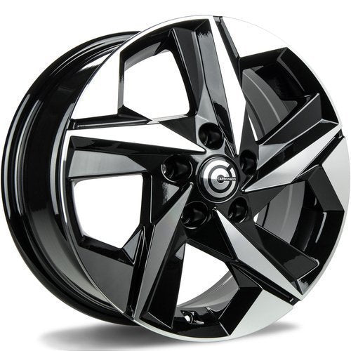 Janta aliaj Carbonado Kioto 7.5x17 5x114.3 et45 Black Front Polished