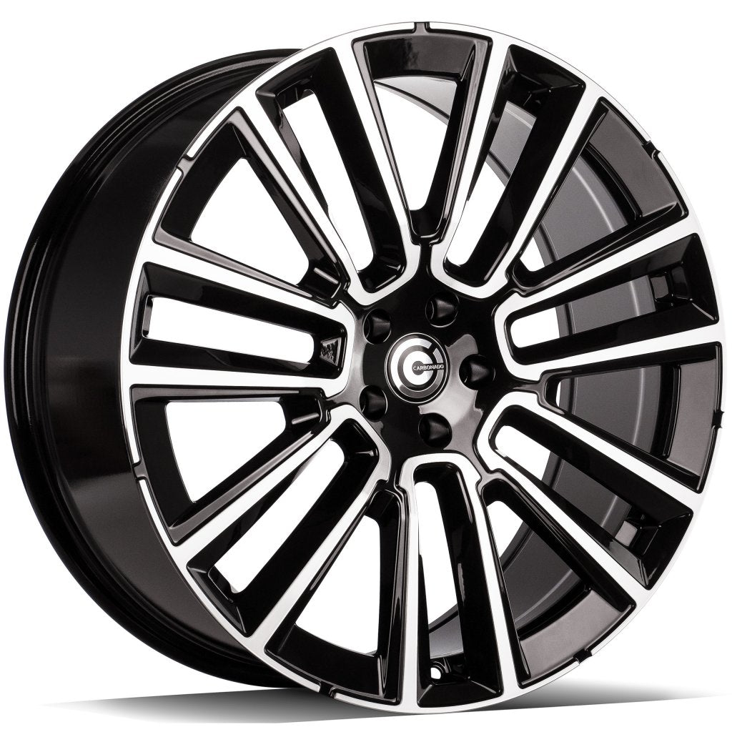 Janta aliaj Carbonado Knockout 9x21 5x108 et38 Black Front Polished