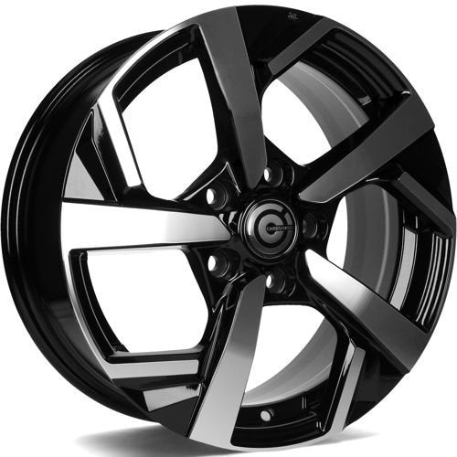 Janta aliaj Carbonado Quincy 6.5x16 5x114.3 et40 Black Front Polished
