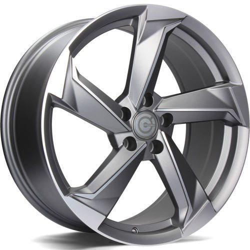 Janta aliaj Carbonado Twist 8x18 5x112 et35 Matt Anthracite Front Polished