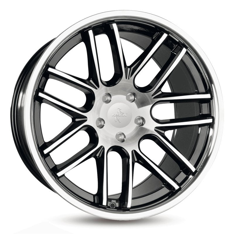 Janta aliaj Keskin Tuning KT14 11x20 5x120 et30 BLACK FRONT POLISH STEEL LIP