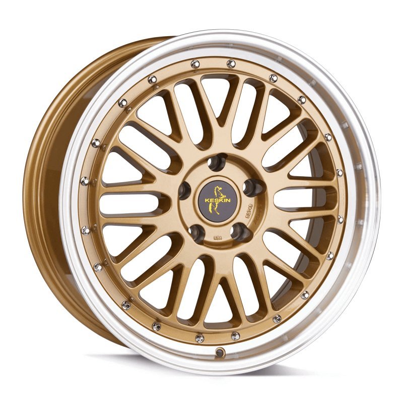 Janta aliaj Keskin Tuning KT22 8x18 5x108 et45 GOLD LIP POLISH