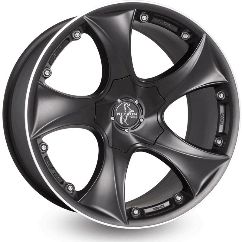 Janta aliaj Keskin Tuning KT9 9x20 5x130 et30 MATT BLACK LIP POLISH