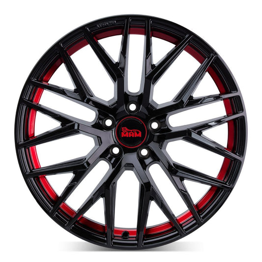 Janta aliaj MAM Felgen RS4 8x18 5x108 et45 BLACK PAINTED RED INSIDE