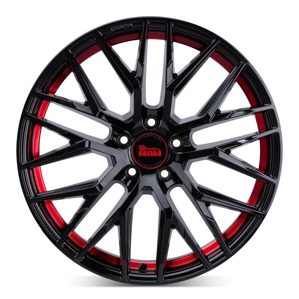 Janta aliaj MAM Felgen RS4 7.5x17 5x112 et45 BLACK PAINTED RED INSIDE