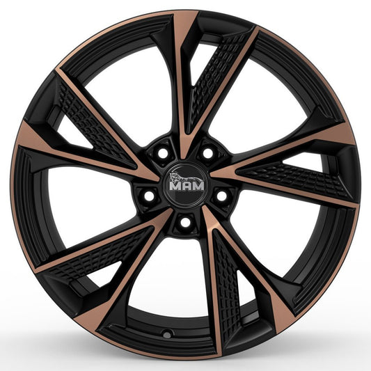 Janta aliaj MAM Felgen RS6 8x18 5x112 et30 MATT BLACK FRONT COPPER