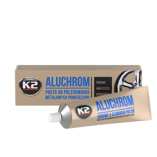 K2 Aluchrom Pasta Lustruit Crom Si Metal 120ML K0031