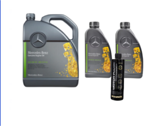 Pachet Pachet 7 litri ulei Mercedes-Benz MB 229.51 5W30 + solutie curatare motor Mannol Motor Flush 450ml