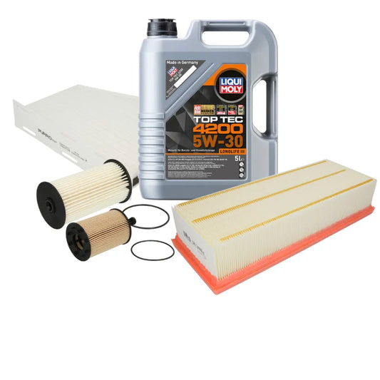 Pachet schimb ulei Liqui Moly 5L+ filtre Purro pentru grupul VAG - VW AUDI SKODA SEAT 1.9TDI, 2.0TDI