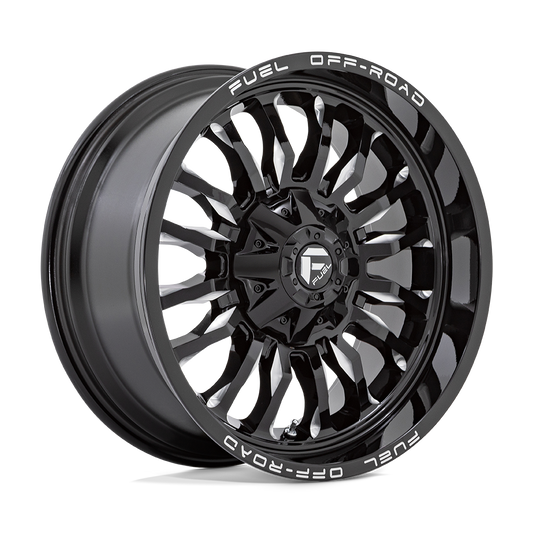 Janta aliaj Fuel 1PC 22×12 6X135/6X139.7 GLOSS BLACK MILLED ET -44 CB 106.1