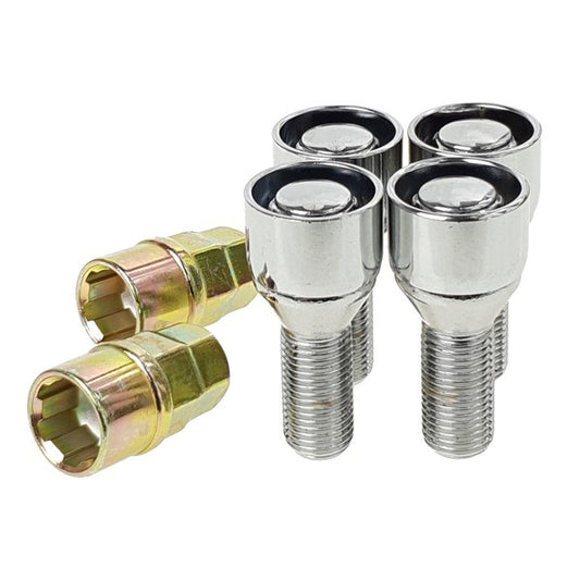 Set 4 prezoane antifurt M14x1,5 x 30 conic, 2 chei pentru Audi