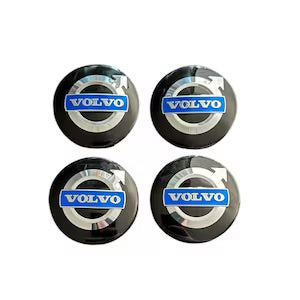 Set 4 capace roti 64mm Volvo, pentru jante aluminiu , negru