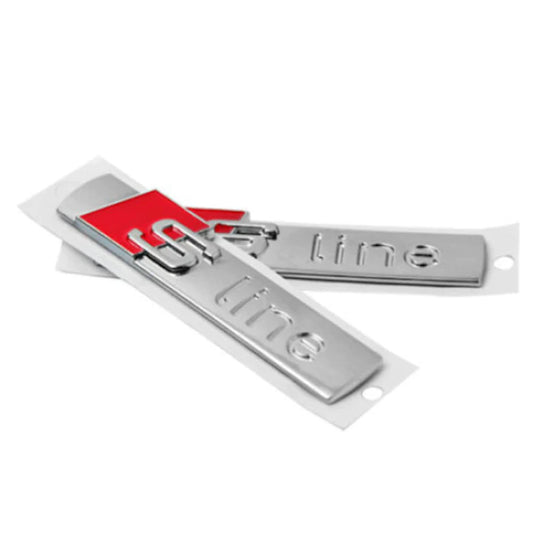 Set embleme Sline, pentru aripa Audi, Metal