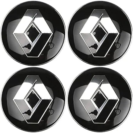 Set 4 capace roti 60mm Renault , pentru jante aluminiu , negru