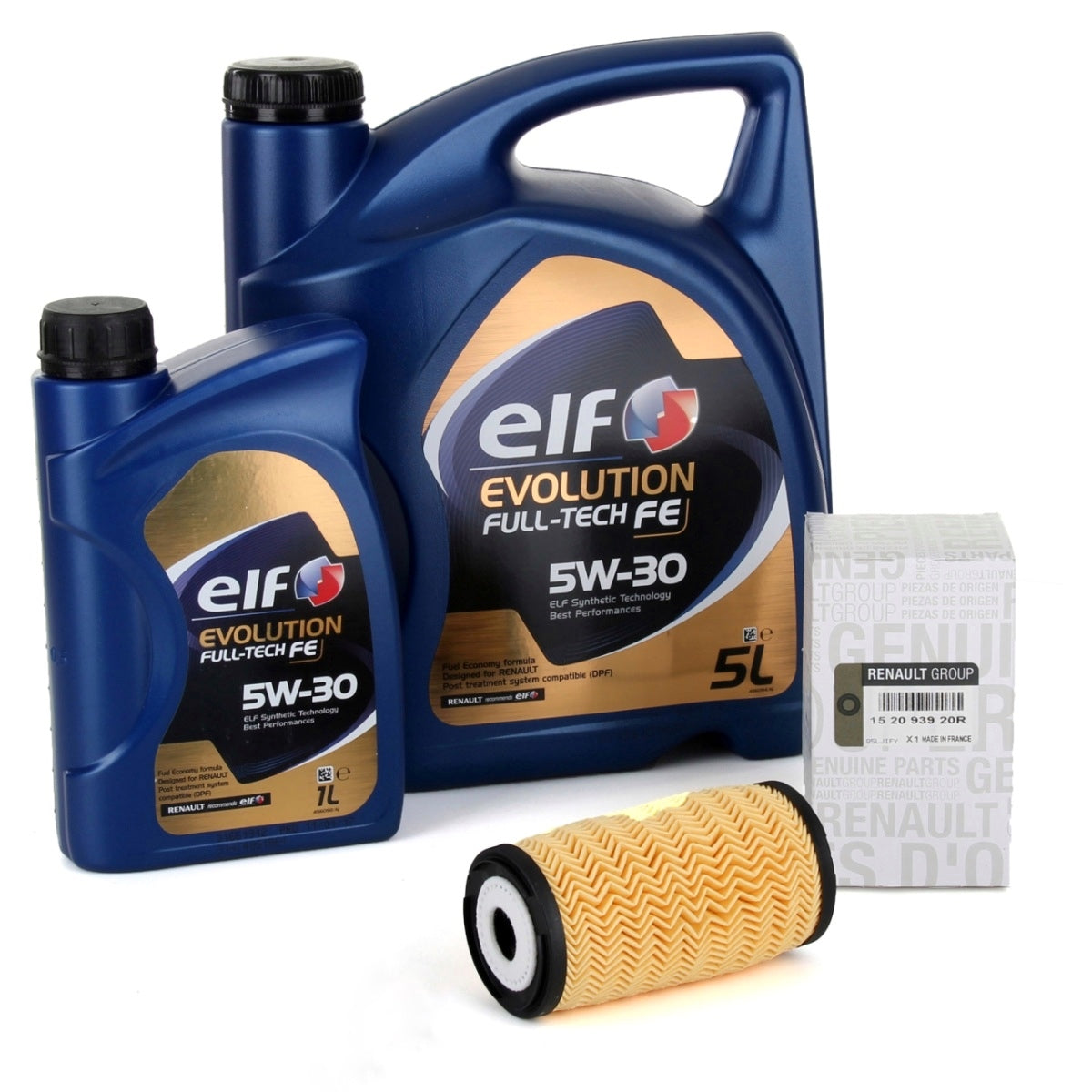 Pachet Revizie Ulei Motor Elf Evolution Full Tech FE 5W-30 5L + 1L + Filtru Ulei Oe Renault Trafic 3 2014→ 152093920R