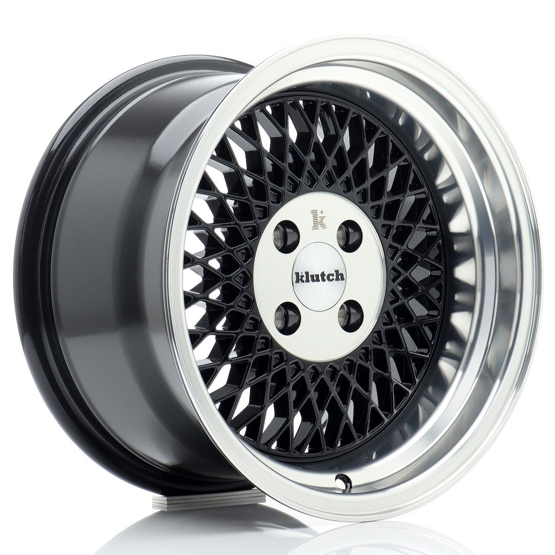 Janta Klutch SL1 15x8,5 ET17 4x100 Gloss Black Machined Lip