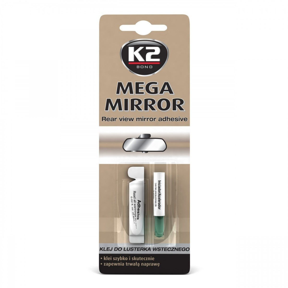 Adeziv pentu lipit oglinzi retrovizoare (60 sec.) K2 MEGA MIRROR, B110