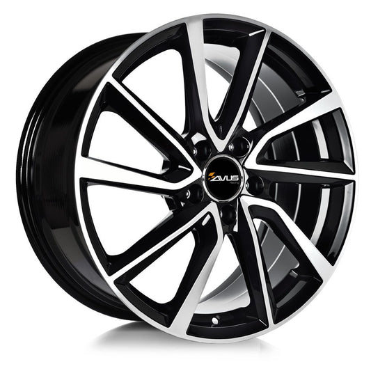 JANTA ALIAJ AVUS AC-518 8X18 5X110 ET40 BLACK POLISHED