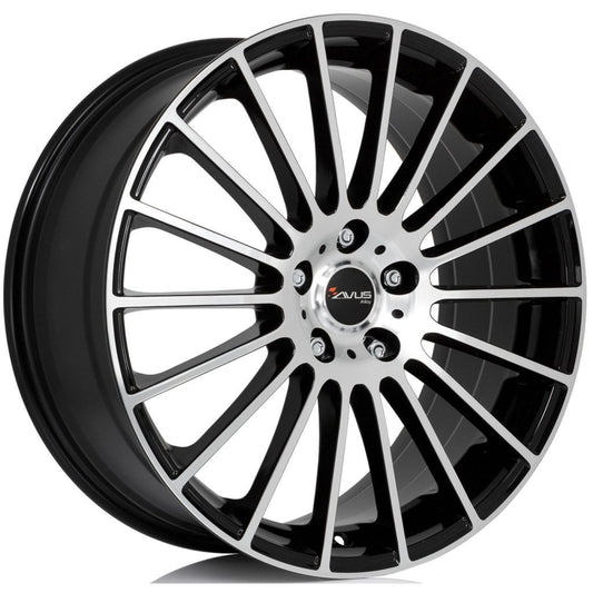 JANTA ALIAJ AVUS AC-M03 8X18 5X110 ET35 BLACK POLISHED