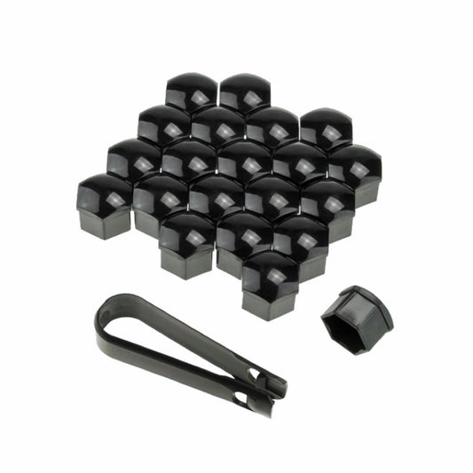 Set 21 bucati capace pentru prezoane, 17 mm, negru