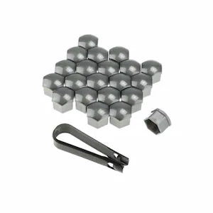 Set 21 bucati capace pentru prezoane, 17 mm, gri