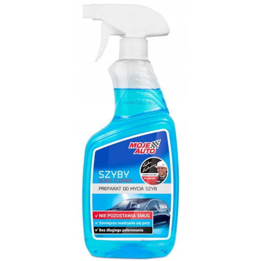 Solutie curatare geamuri, Moje Auto, 650 ml, albastru