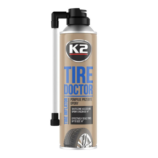 Spray pentru umflat si reparat anvelope TIRE DOKTOR K2 400ml