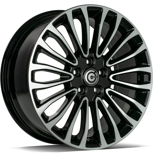 JANTA ALIAJ CARBONADO OHIO 7X17 5X108 ET50 BLACK FRONT POLISHED