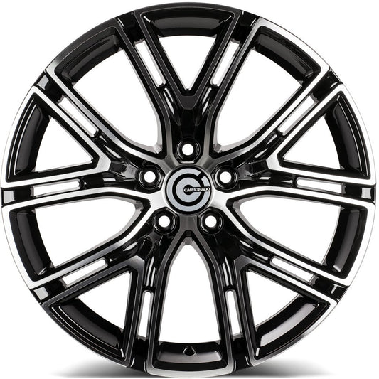 JANTA ALIAJ CARBONADO HIT 7.5X17 5X108 ET45 BLACK FRONT POLISHED