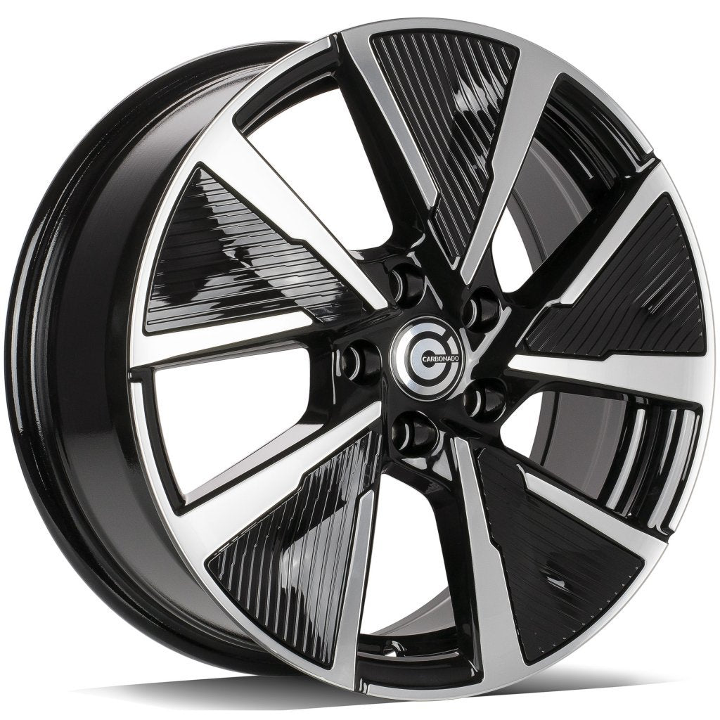 JANTA ALIAJ CARBONADO MONTPELLIER 7X17 5X108 ET45 BLACK FRONT POLISHED