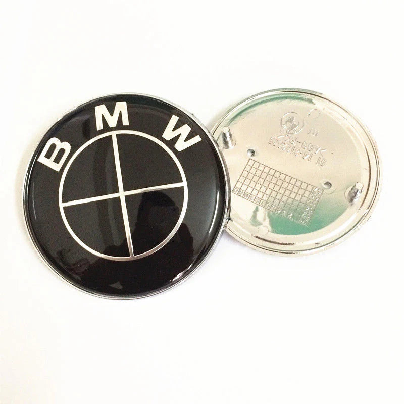 Emblema BMW, montaj pe capota sau portbagaj, 74mm, negru