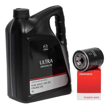 Set Ulei Motor Mazda Ultra 5W-30 5L 206485 + Filtru Ulei Herth+Buss Jakoparts Mazda Mpv 1 1988-1999 J1313016