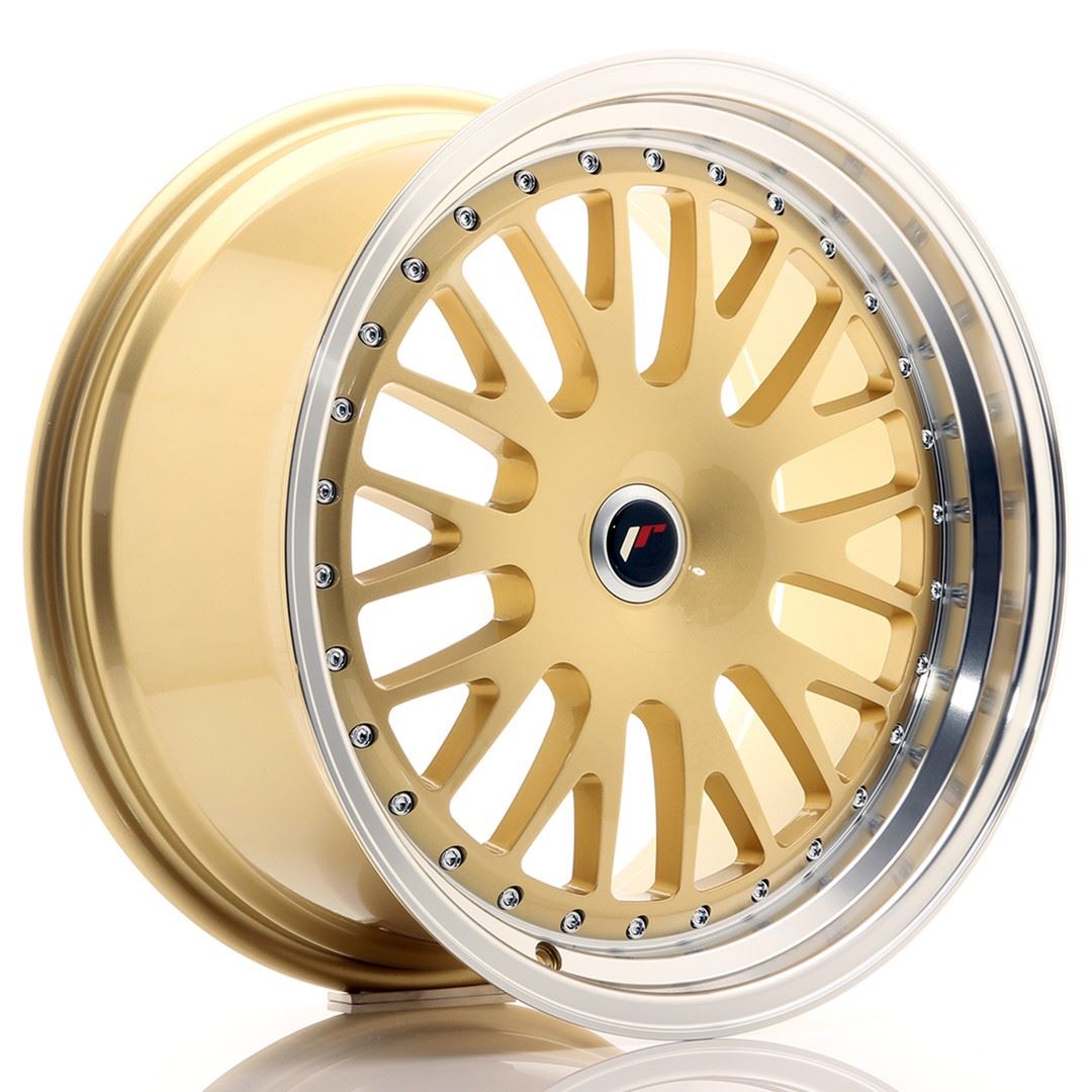 JR Wheels JR10 15x7 ET30 4x100/108 Gold w/Machined Lip