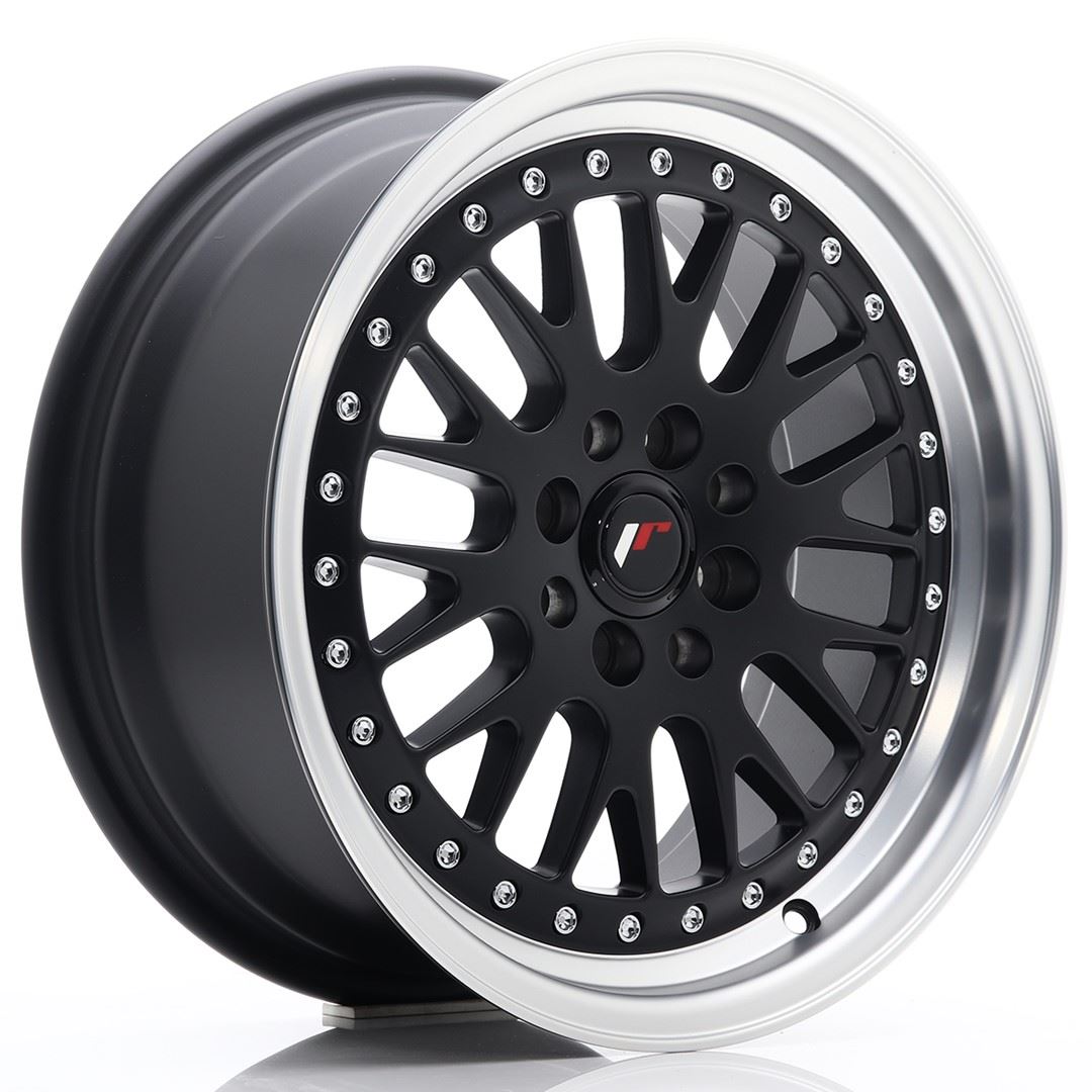 JR Wheels JR10 15x7 ET30 4x100/108 Matt Black w/Machined Lip